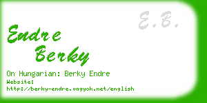 endre berky business card